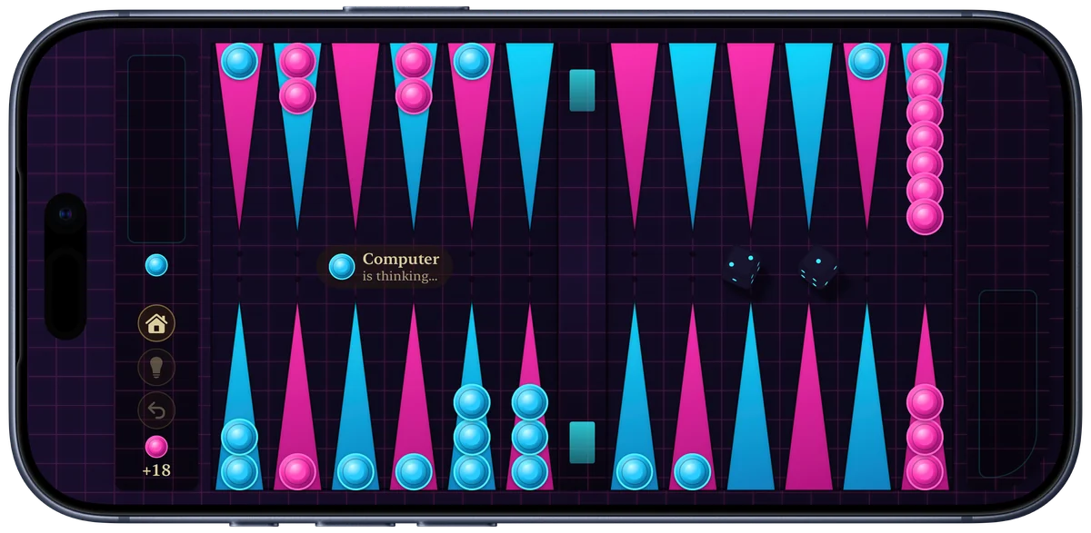 Neon theme: magenta and cyan points on a dark grid