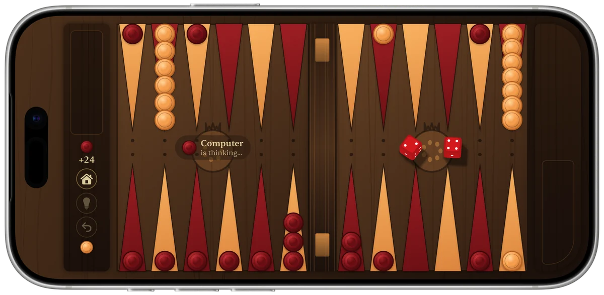 Yerevan theme: apricot and pomegranate board with red dice