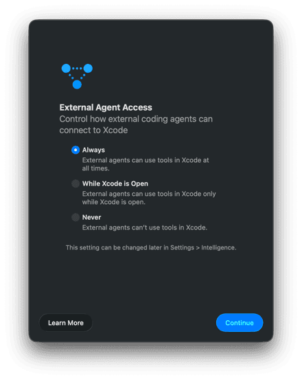 External Agent Access disclosure