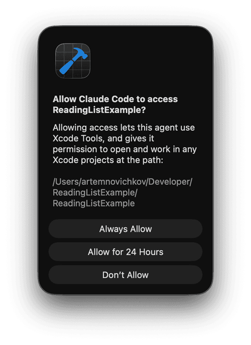 Permission prompt