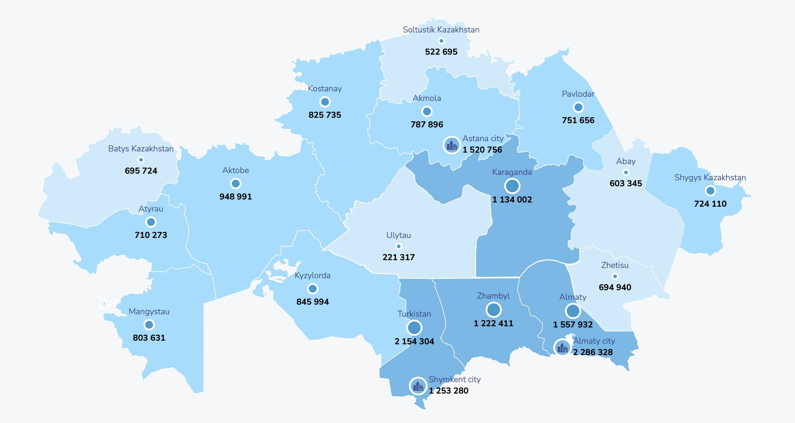 Kazakhstan map